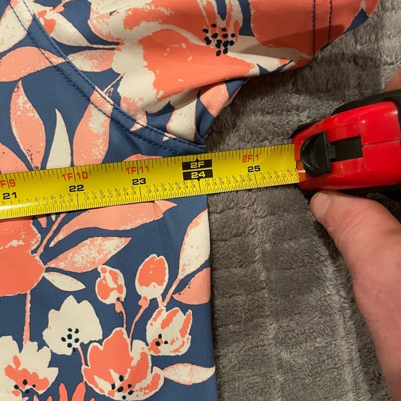 Chubbies Blue Floral Golf Polo Size Large fits to XL see measurements - Picture 6 of 6